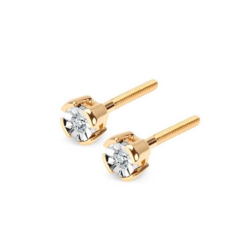 Złote kolczyki KBD5000 - Diament Złote kolczyki KBD5000 - Diament