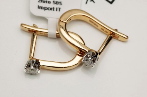 Złote kolczyki KZD2187 - Diament Złote kolczyki KZD2187 - Diament