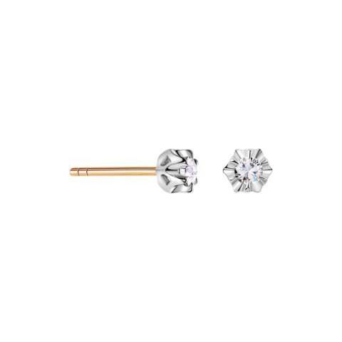 Złote kolczyki KZD6676 - Diament Złote kolczyki KZD6676 - Diament
