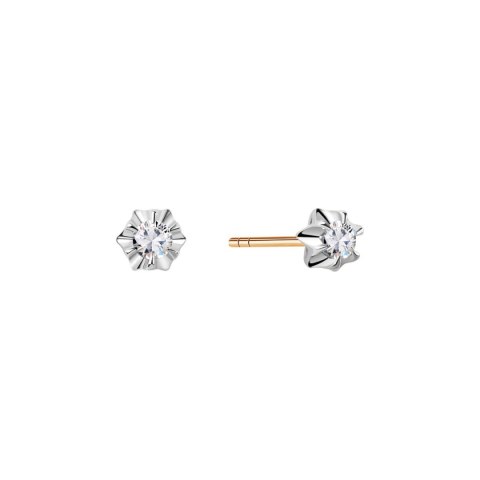 Złote kolczyki KZD6676 - Diament Złote kolczyki KZD6676 - Diament