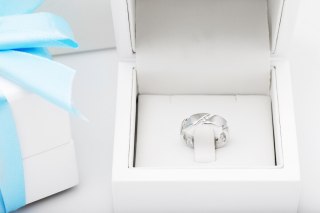 Złota obrączka OBD4075 - Diament
