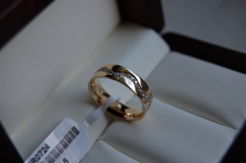 Złota obrączka XZD1748 - Diament
