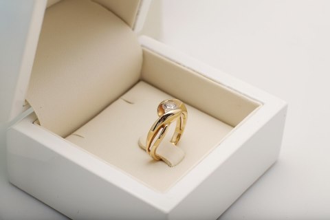 Złoty pierścionek PZD06625 - Diament Złoty pierścionek PZD06625 - Diament